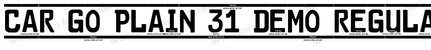 Car Go Plain 31 Demo Regular字体转换